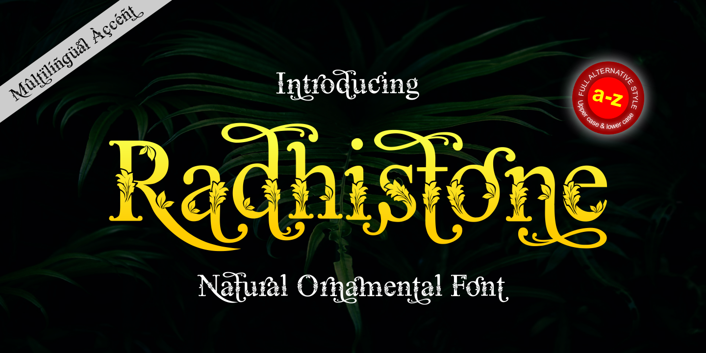 Пример шрифта Radhistone #1